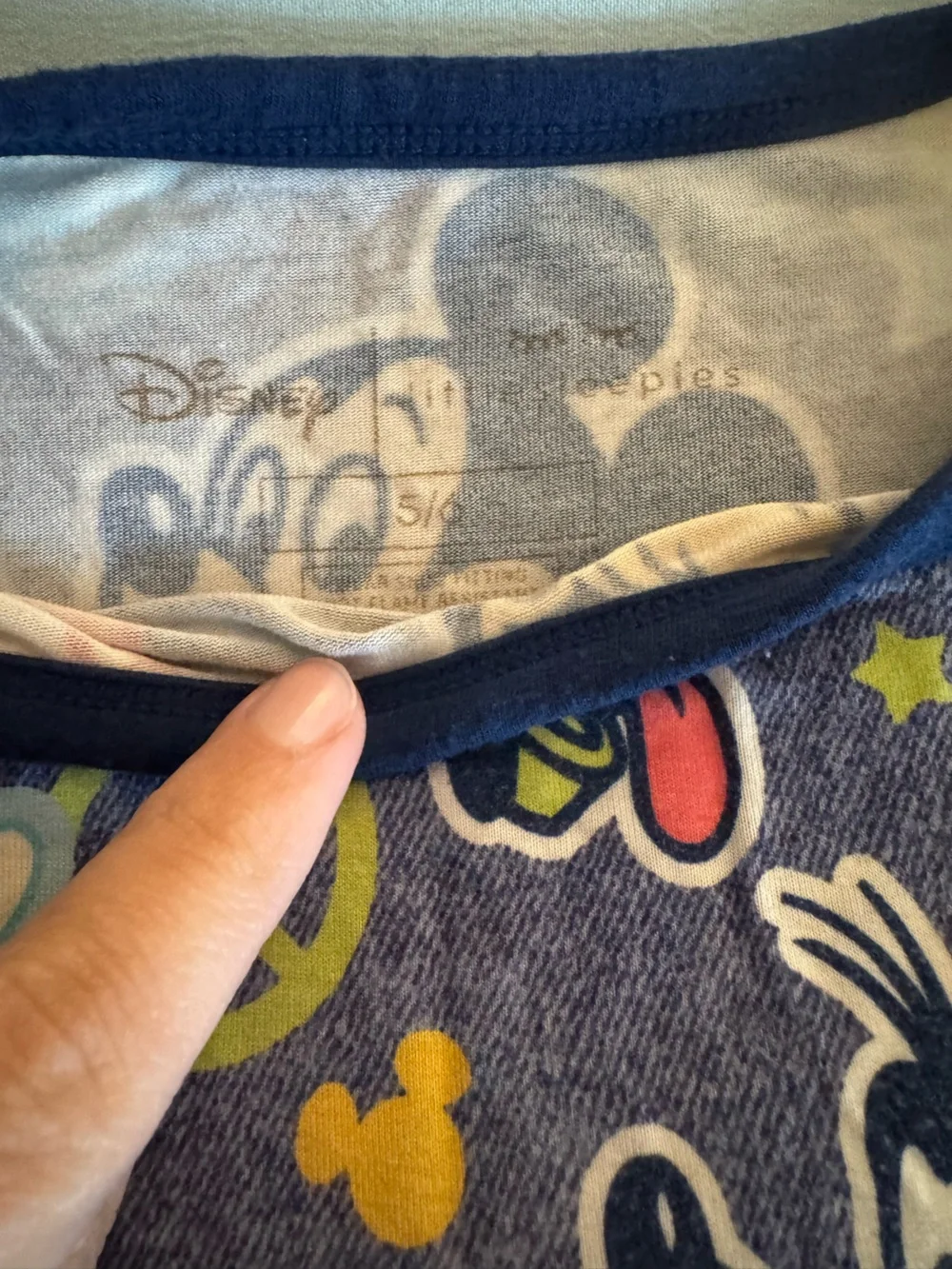 Disney Multicolor Mickey & Friends Navy Short-Sleeve Pajama Set